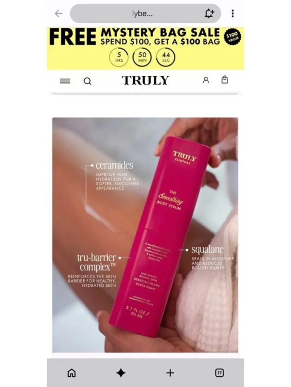 Truly The Smoothing Body Serum - sealed